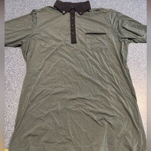 Men's Green + Black polo (State & Liberty)